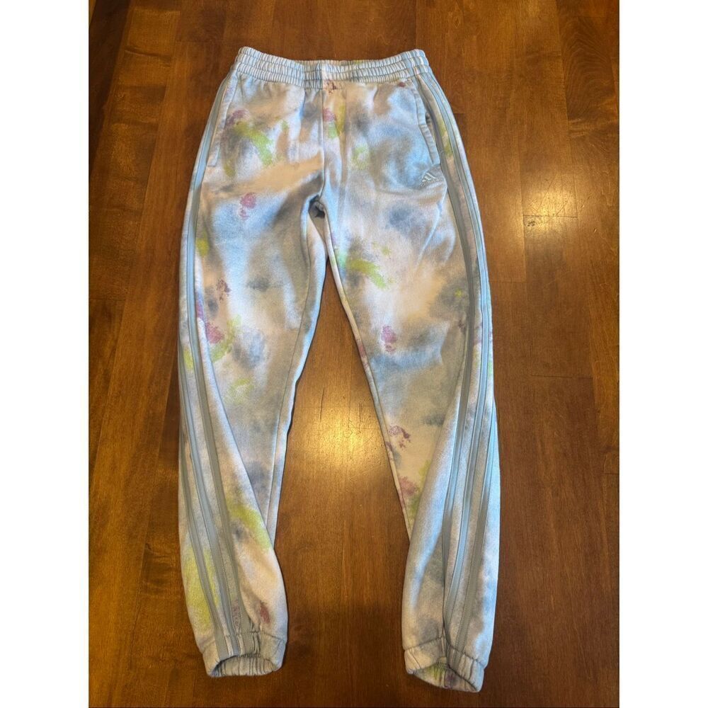 Girls Adidas tie-dye like joggers size large